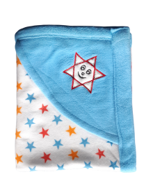 Baby woollen blanket For Infants Star print Blue